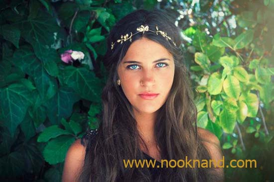 ٻҾ2 ͧԹ : ջ蹻дѺ觼ǡա ҹ ԡ Womens Stylish Elegant Gold Leaves Chain Hair Comb Cuff Head Band Headwear Gift