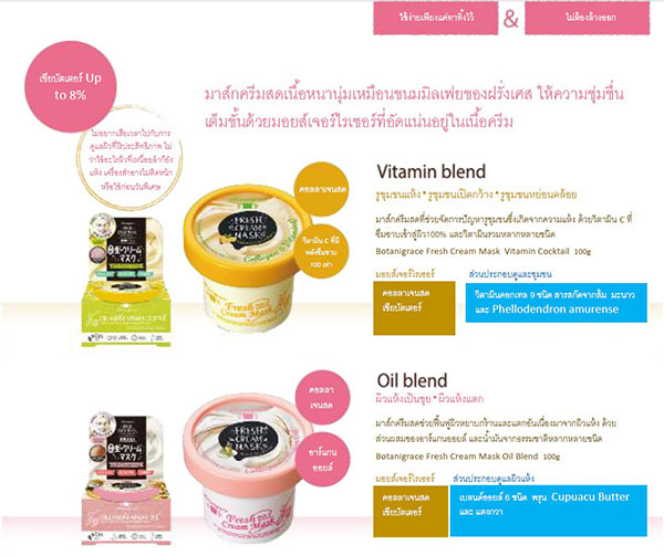 ٻҾ3 ͧԹ : Botanigrace Argan Oil Blend Fresh Cream Mask ٵ