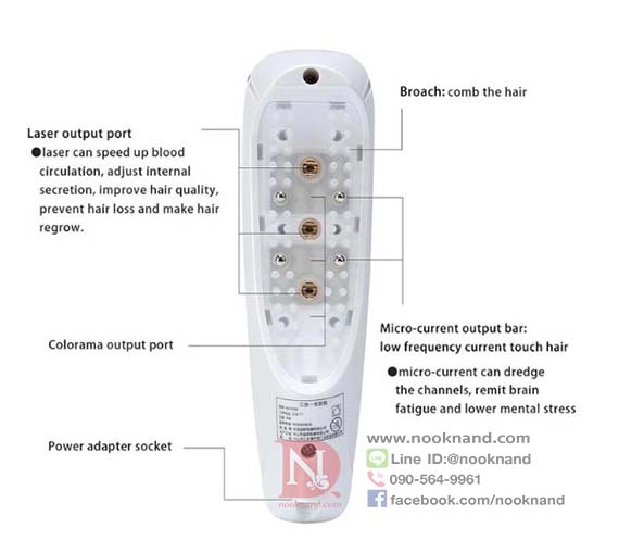 ٻҾ4 ͧԹ : Microcurrent+ Intense Pulsed Light  Hair Care Comb 鹼еҡʧõ͹7繡úӺѴʧ