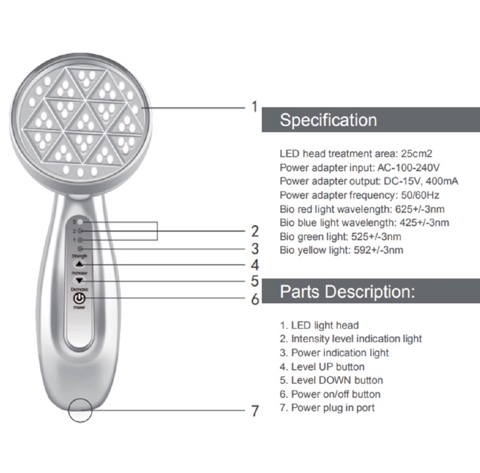 ٻҾ5 ͧԹ : ͧǴ˹õ͹ LED ¹ǹǴ Ẻʧ 4  ҹù͡ Beauty Inside Photon LED Bio-Wave Skin Care System Set