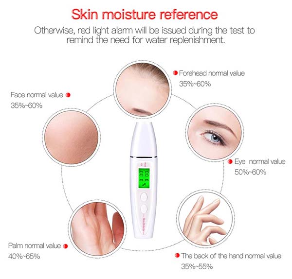 ٻҾ5 ͧԹ : ͧҾǤѹ 鹼  New LCD Digital Skin Moisture Meter Skin Care Tester Moisture Oil Content Analyzer Monitor Detector Face Care Tool