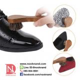 แปรงขัดรองเท้าทำความสะอาดเครื่องหนังแปรงปัดขนม้าทำความสะอาดกระเป๋าง่ายๆ